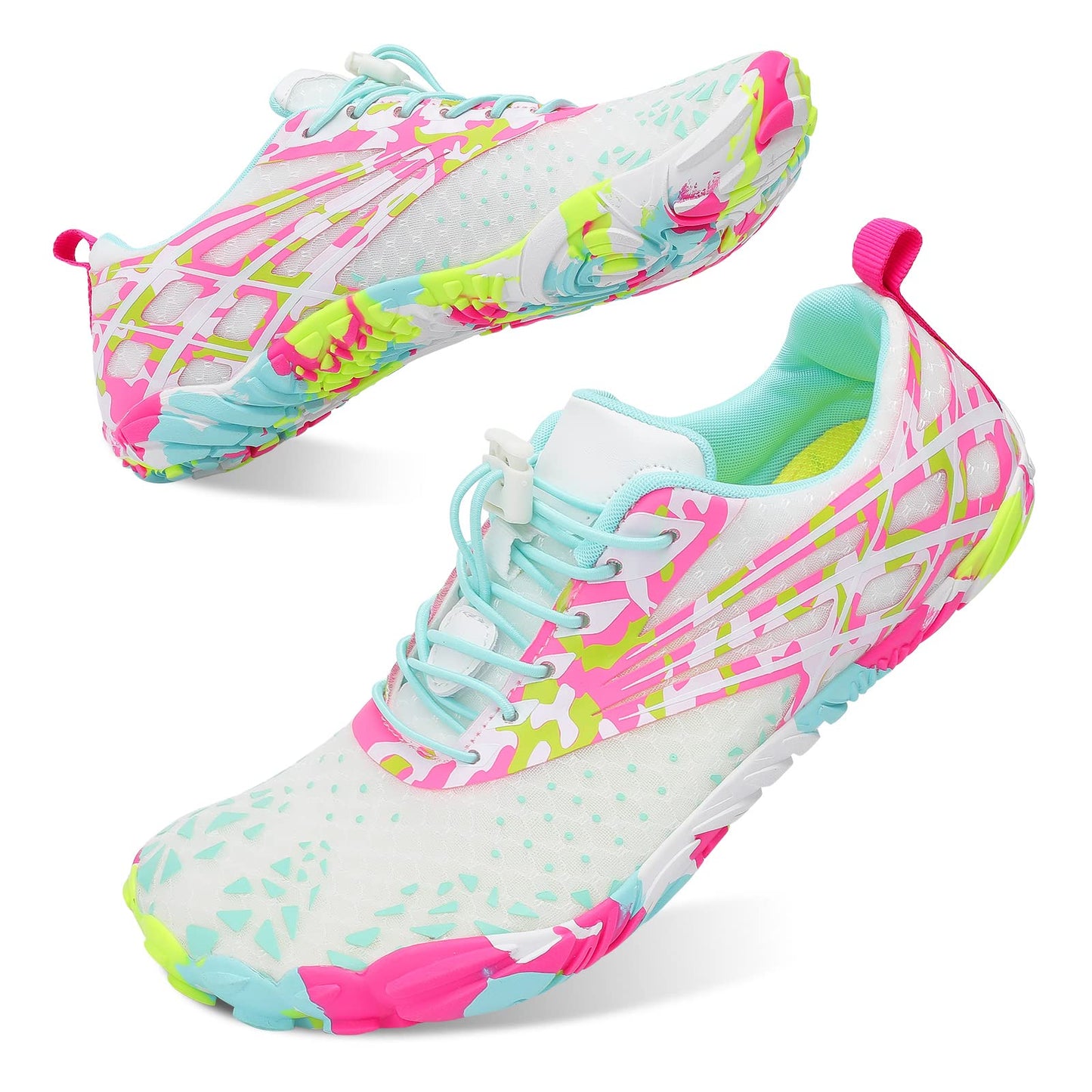 Womens Water Shoes for Women Quick Dry Barefoot Aqua Shoes Swim Shoes Beach Shoes Pool Shoes for Women for Boating Diving Surf Drving Yoga Upstream Pink/Fusion 8.5 W/7 M