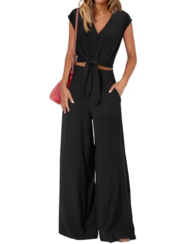 2 Piece Wide Leg Pant Set