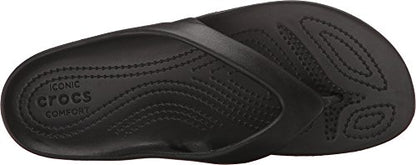 Crocs womens Kadee Ii Flip Flop, Black, 9 US