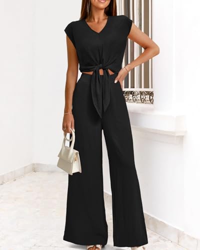 2 Piece Wide Leg Pant Set