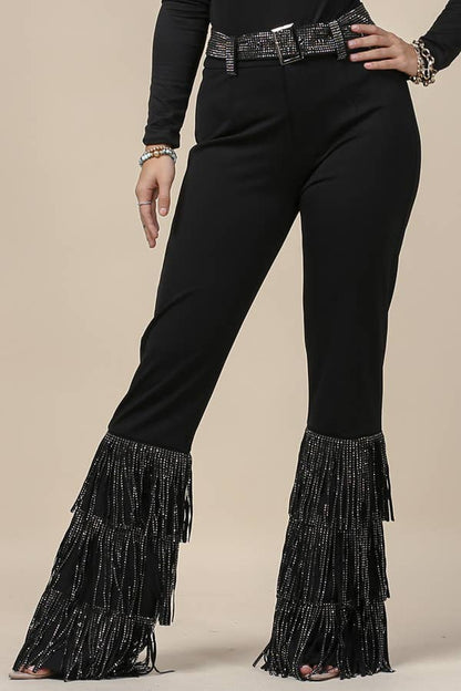 Cha Cha  Fringed Long Pants - Unladylique