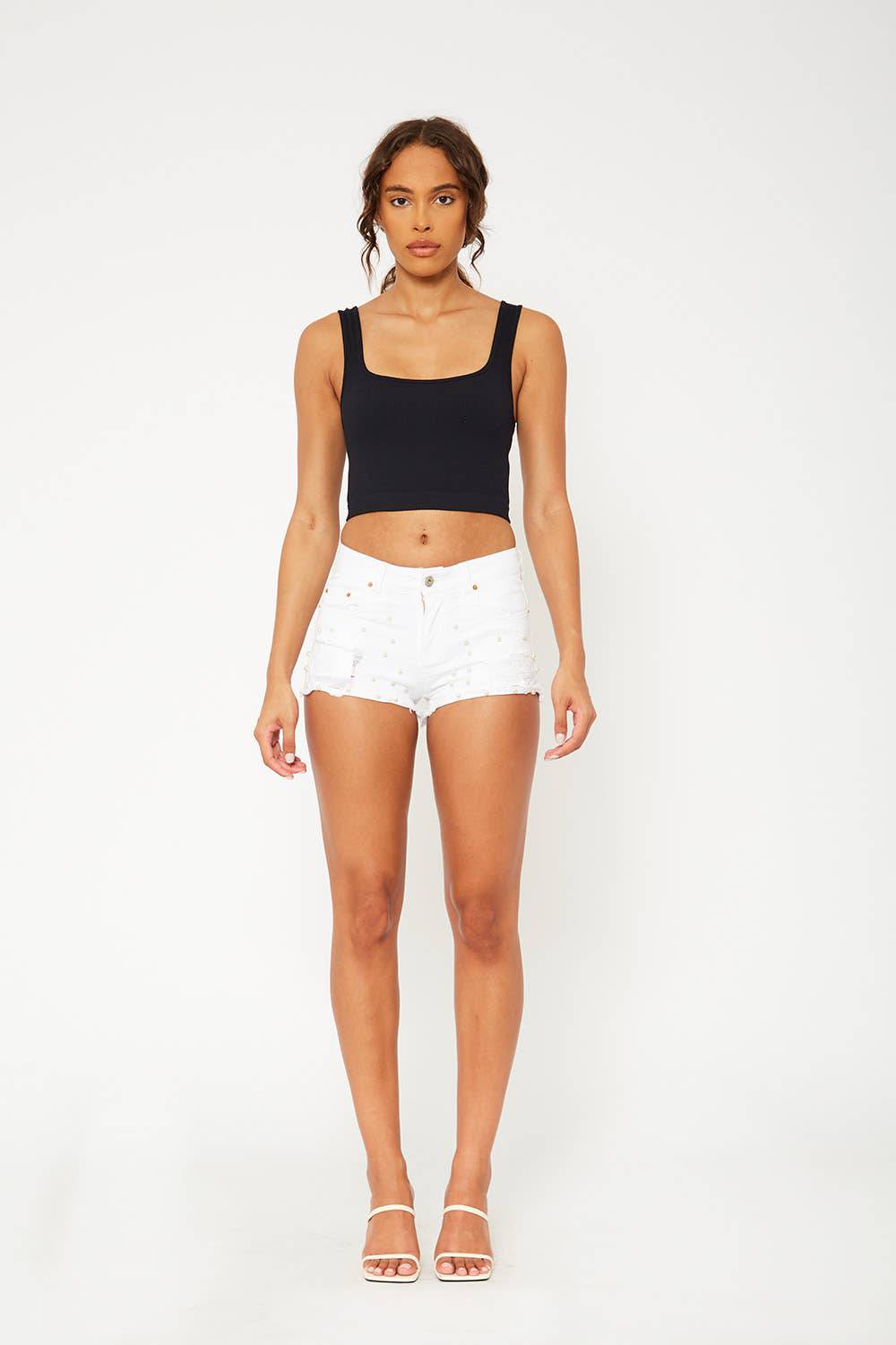 Low Rise Hot Shorts- Available in white - Unladylique