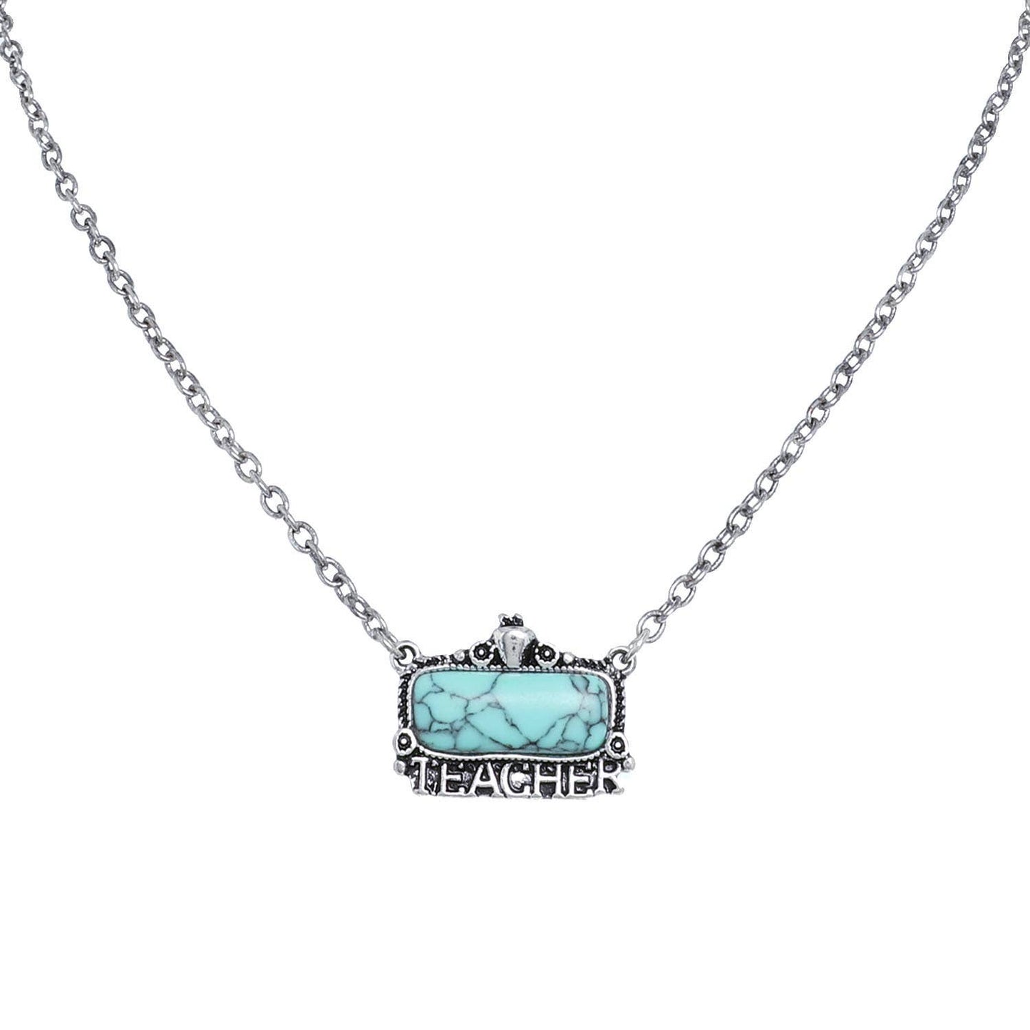 SP Sophia Collection - Western Turquoise Teacher Pendant Necklace